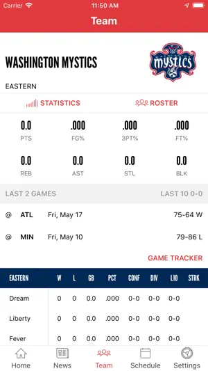Washington Mystics Mobile screenshot 4
