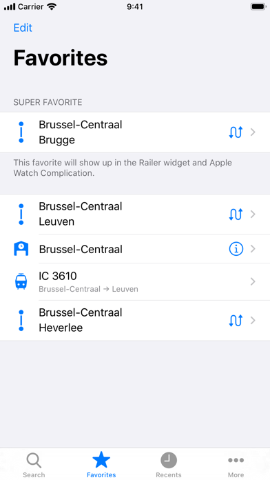 Railer – Train timetable Screenshot