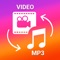MP3 Converter allows you to convert your videos to audios (MP3, M4A etc