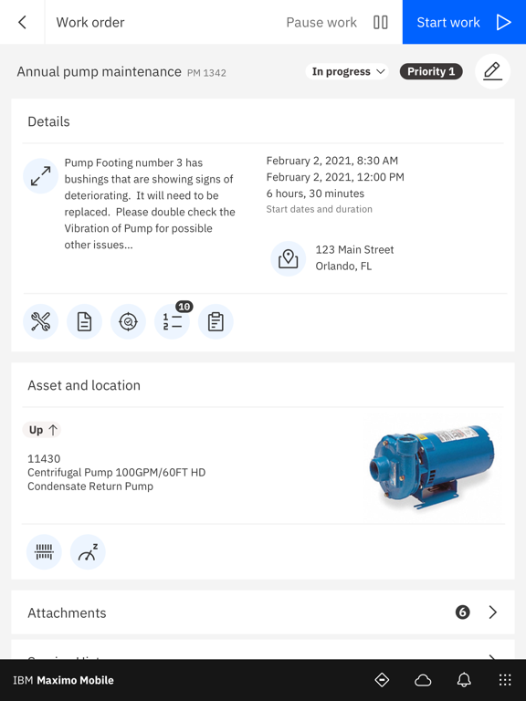 Screenshot #5 pour IBM Maximo Mobile