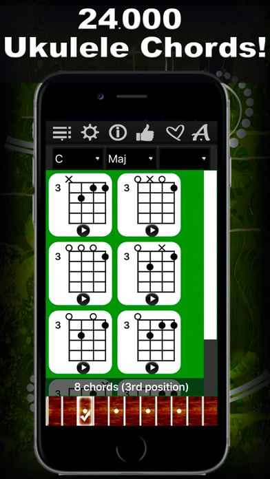 Ukulele Chords Compass iPhone screenshot 1 - Music app