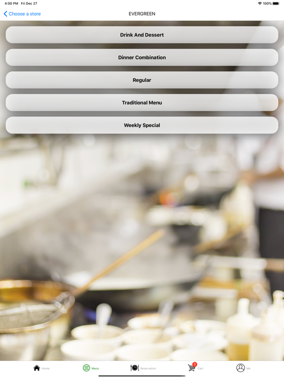 Evergreen Restaurant iPad screenshot 5 - Food & Drink app