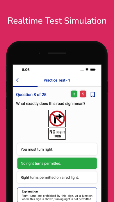 Maryland MVA Permit Practice Screenshot