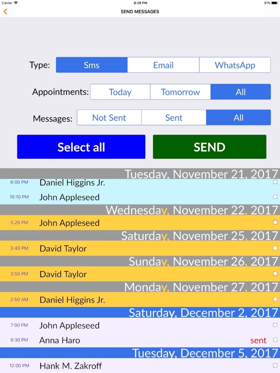 Sms Planner E - Send your SMS iPad screenshot 6 - Productivity app