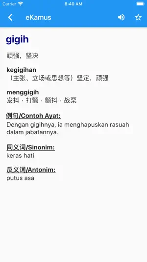 eKamus 马来文字典 Malay Dictionary screenshot 2