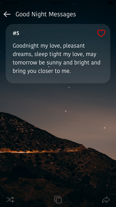 Good Night Love Messages Screenshot