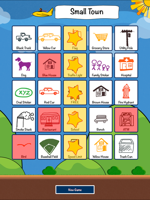 Road Trip Travel Bingo iPad screenshot