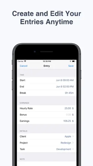 Hours & Pay Tracker: atWork screenshot 7