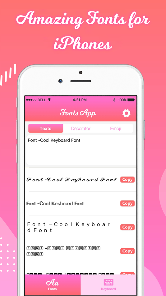 #5. Fonts: Keyboard & Font Art (iOS) 由: Zed Peru, S.A.C.