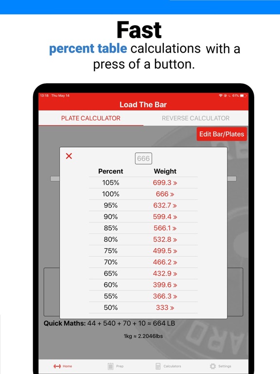 Bar Is Loaded - Gym Calculator iPad screenshot 4 - Health & Fitness app