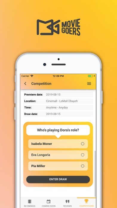 Moviegoers iPhone screenshot 5 - Entertainment app