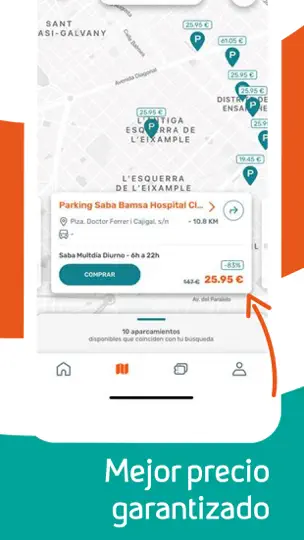 Captura de pantalla de Parking Saba - Aparca Cerca en iPhone 7