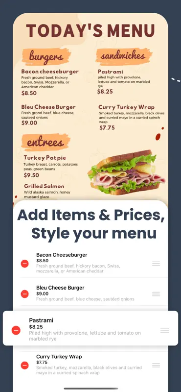 Menu Maker, Price List Maker screenshot 2 of 10