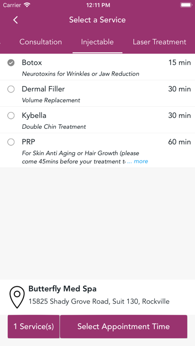 Butterfly Medical Spa Screenshot