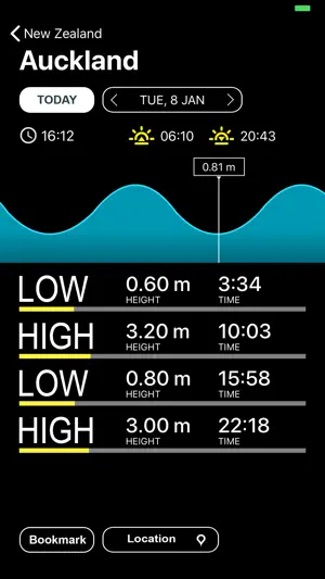 NZ Tides: Tide Times & Chart screenshot 1