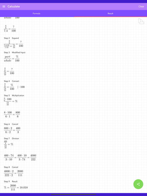 Calculate Percentage iPad screenshot 2 - Education app