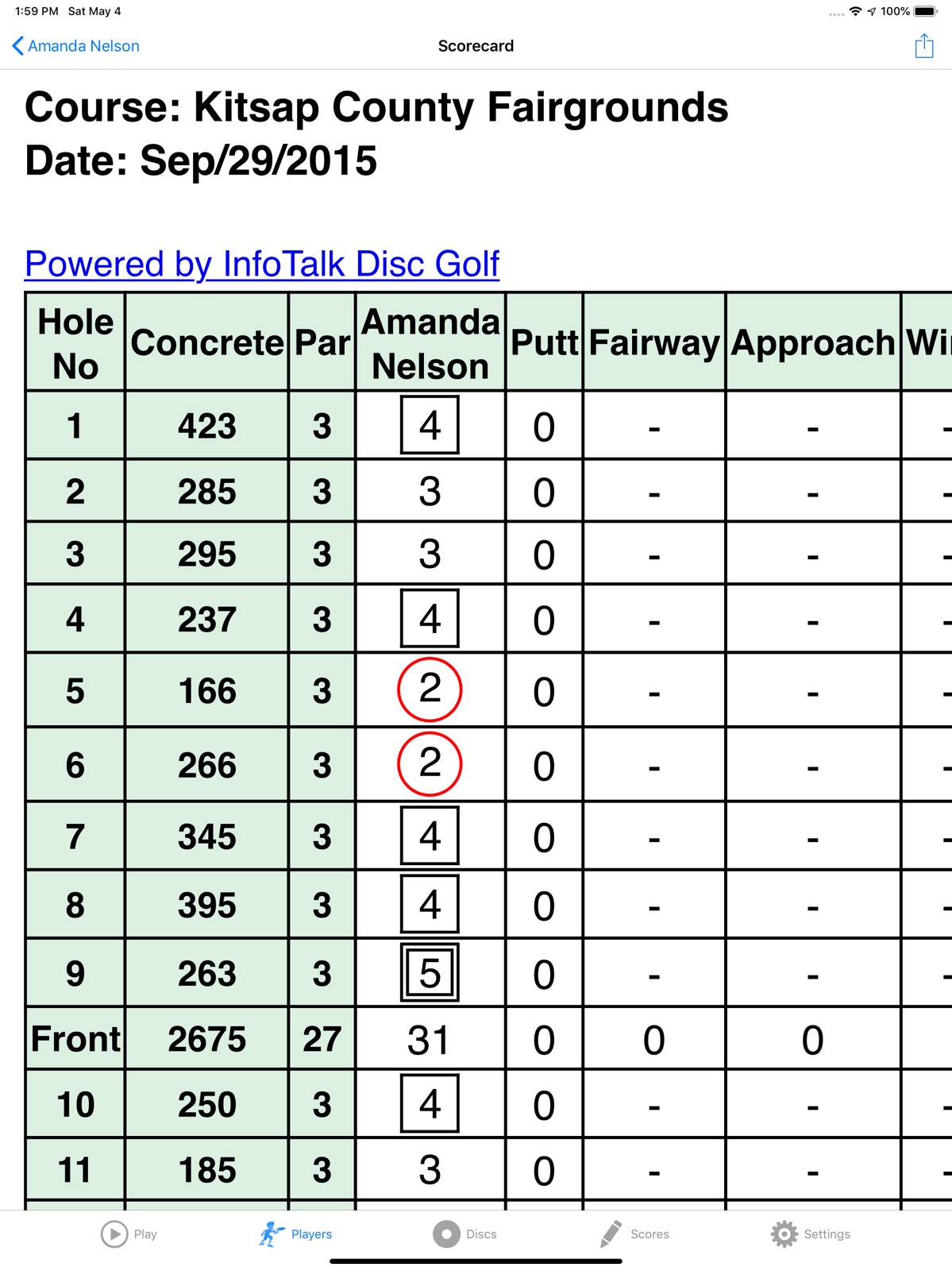 Disc Golf Scorecard + Stats ipad screenshot 3