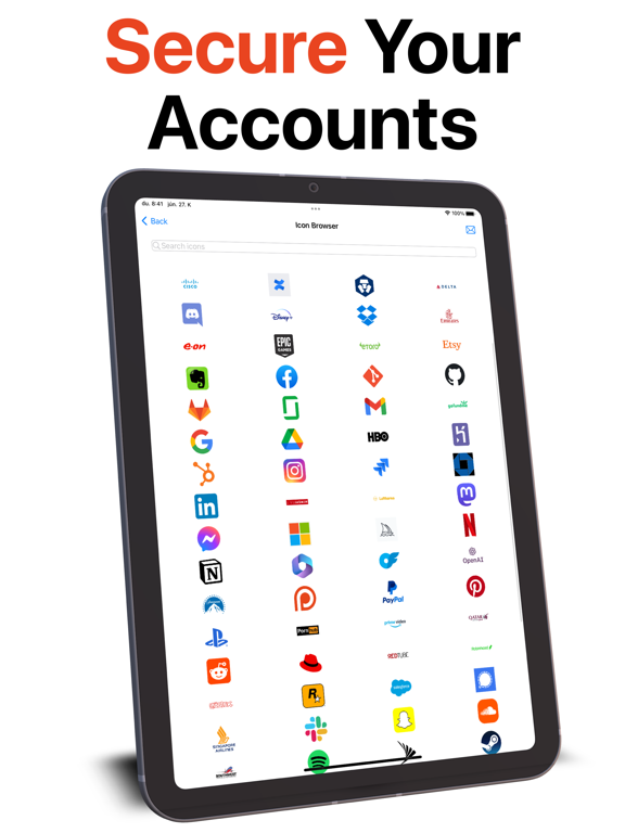Authenticator ° iPad screenshot 5 - Productivity app