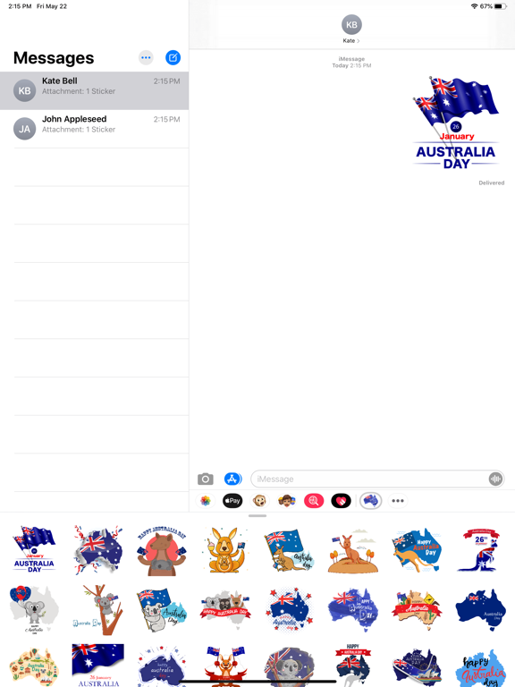 Screenshot #4 pour Australia Day Stickers