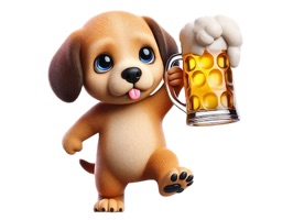 Beer Puppy Stickers
