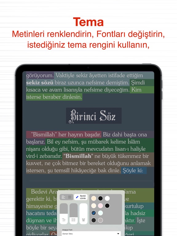 Risale-i Nur Kütüphanesi iPad screenshot 5 - Education app