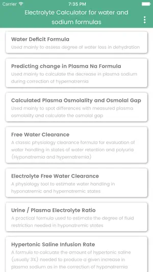 Water and Sodium Formulas screenshot 2