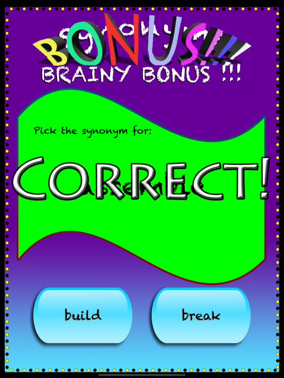 Brainy Skills Synonym Antonym iPad screenshot