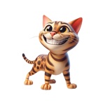 Download Happy Bengal Cat Stickers app