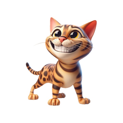 Happy Bengal Cat Stickers