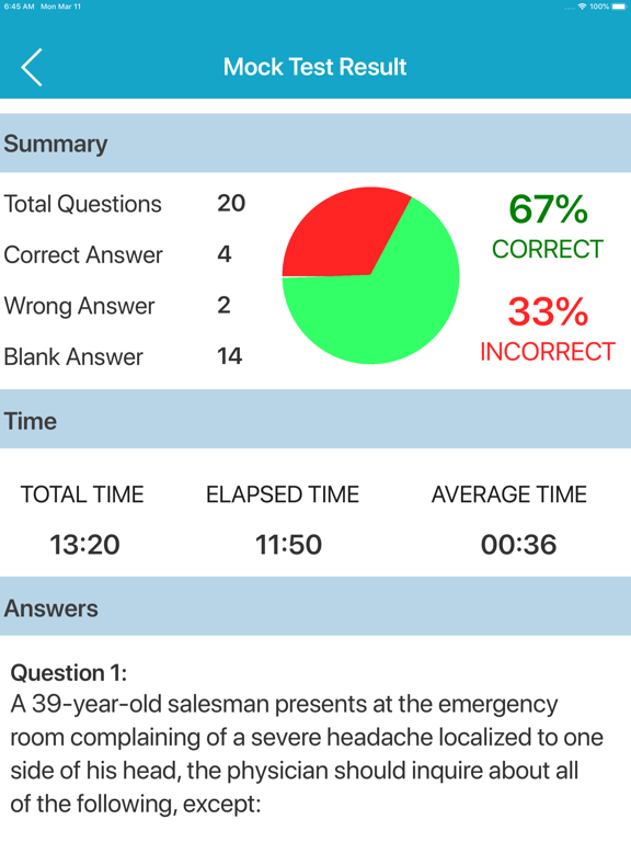 Psychiatry Exam Preparation iPad screenshot