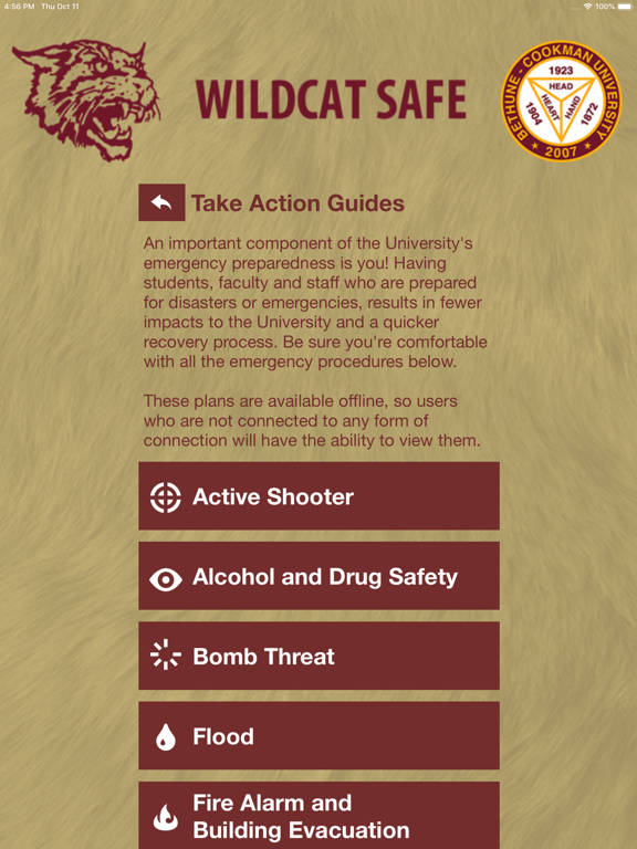Wildcat Safe iPad screenshot 7 - Education app