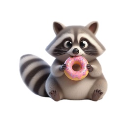 Raccoon Donut Stickers