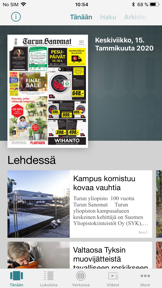 Turun Sanomat näköislehti screenshot