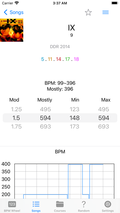 DDR BPM iPhone screenshot 3 - Utilities app