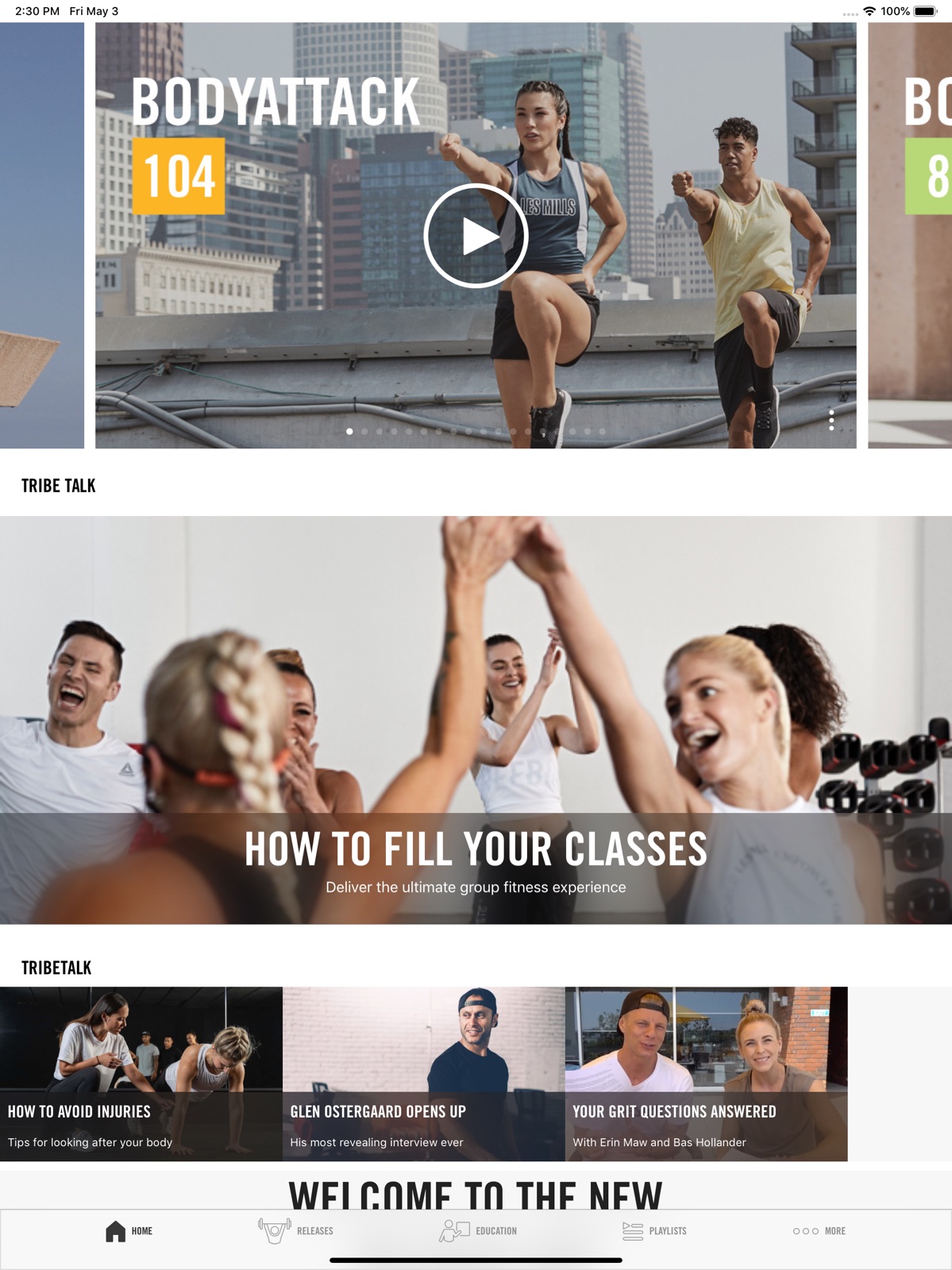 Les Mills Releases ipad screenshot 1