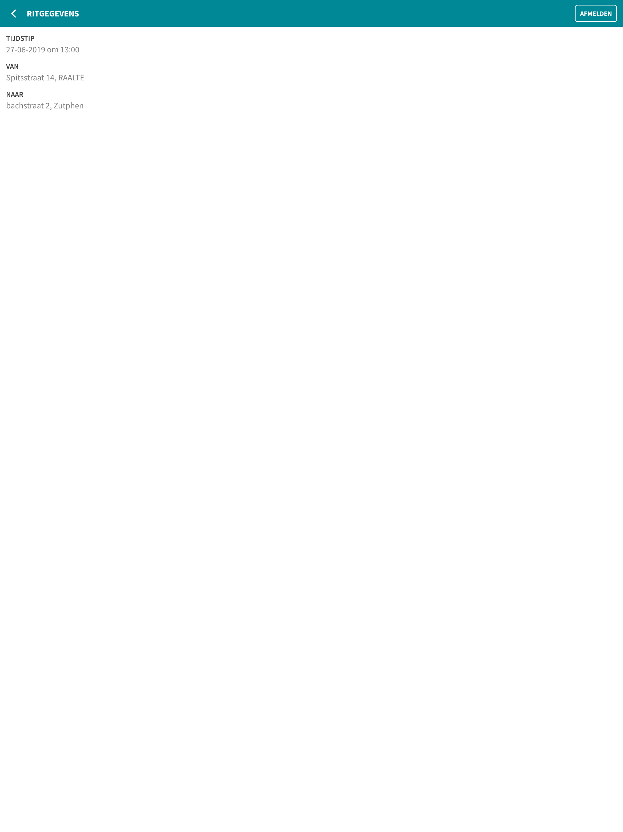TCR Vervoer app