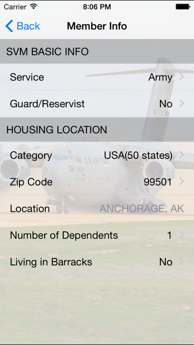 Screenshot #3 pour Military Pay Calc