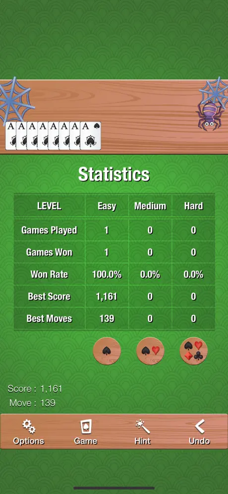 Relaxed Spider Solitaire