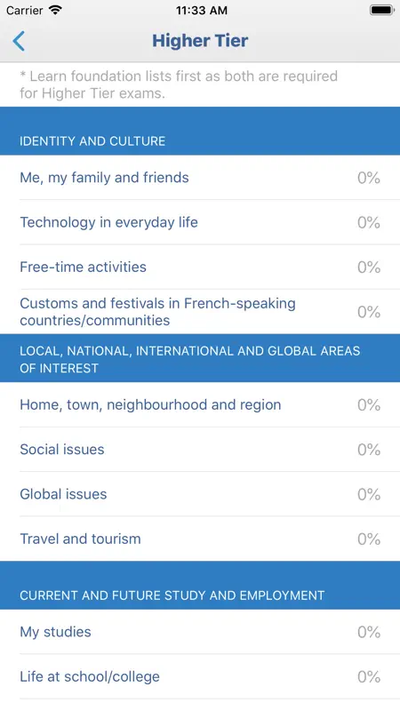 cRaMiT French GCSE Vocabulary screenshot 7 of 10