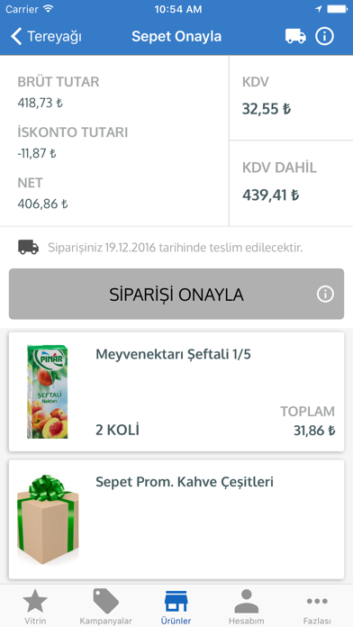 YBP Online Sipariş screenshot