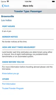 CBP Border Wait Times iphone bilder 3