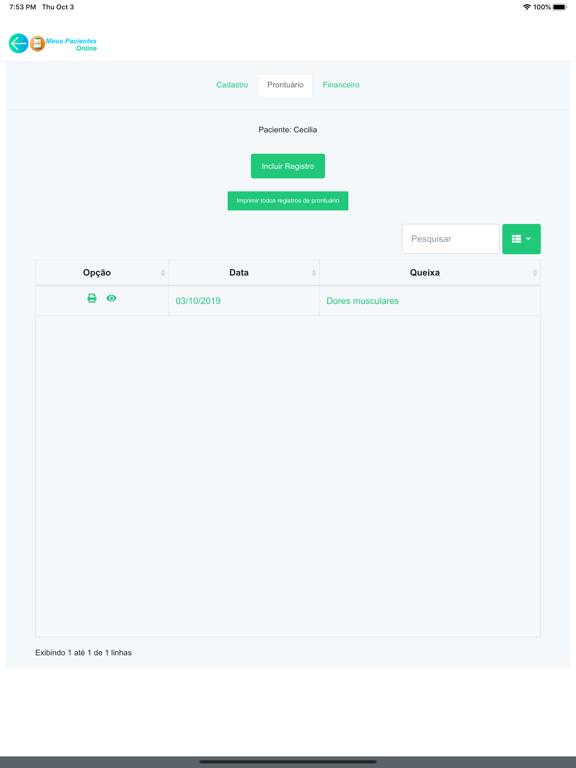 Screenshot #6 pour Meus Pacientes Online