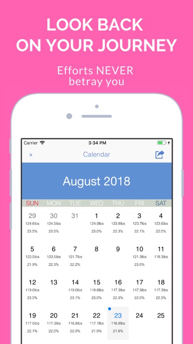 Weight Loss Simple Tracker App Screenshot