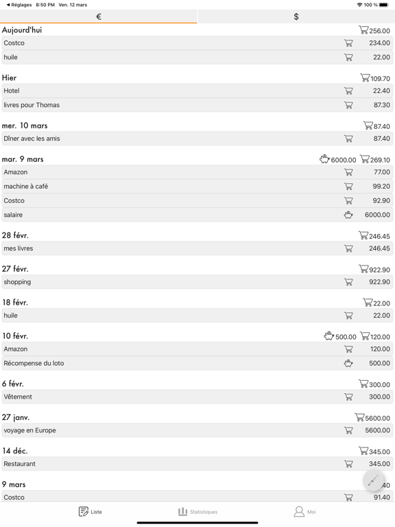 Screenshot #6 pour Dépense, multi-devises/comptes