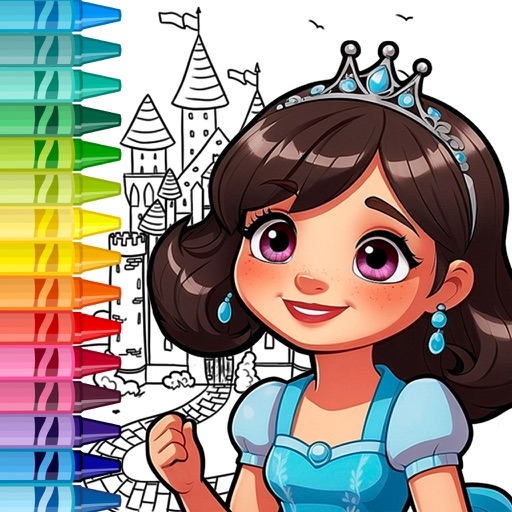 Color your favorite princess Icon