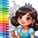 Color your favorite princess app icon - Entertainment app for iPhone