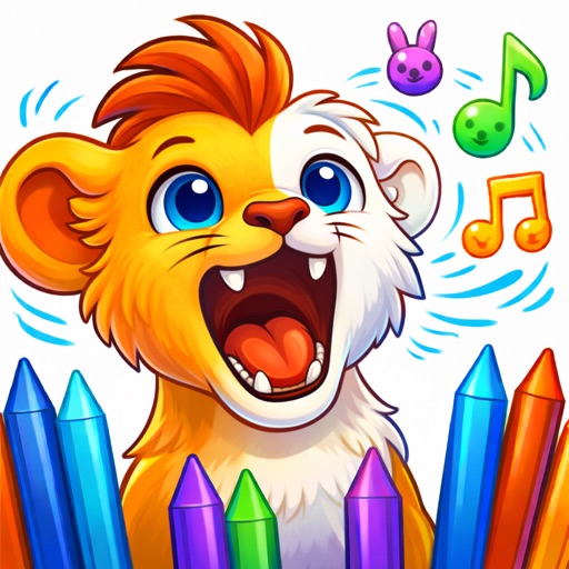 Animal Sounds & Coloring Games app icon