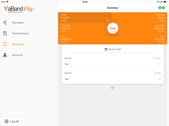 YabandPay iPad screenshot