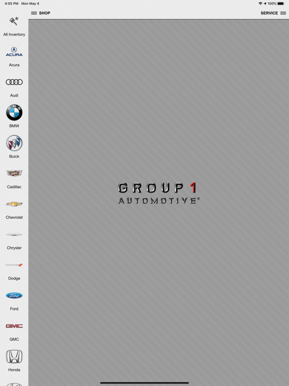 Group 1 Automotive iPad screenshot 1 - Shopping app