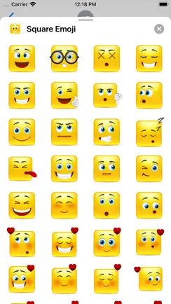 Yellow Square Smileys Emoticon iPhone image 2